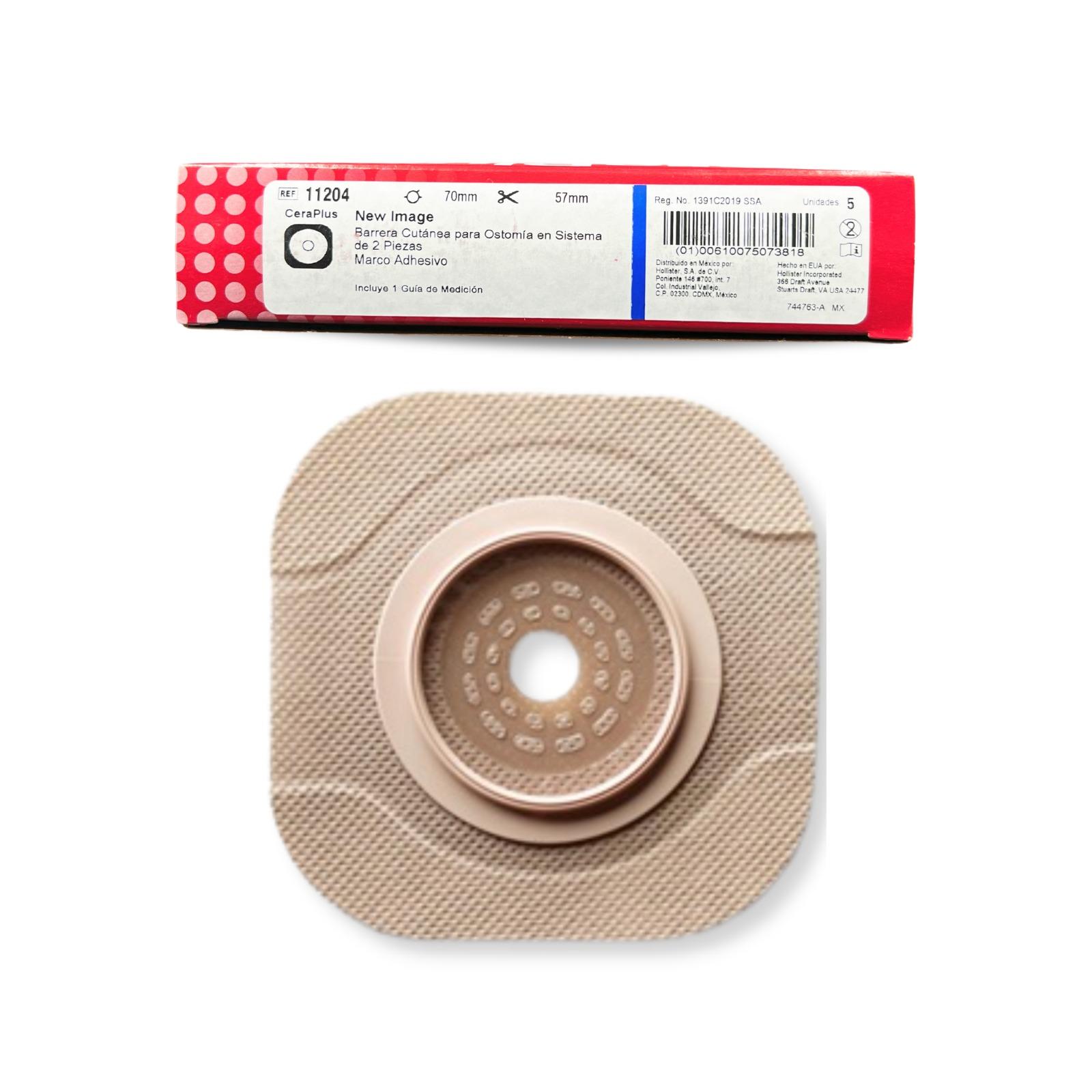 Barrera Plana con Marco Adhesivo Ceraplus Hollister 70 mm con 5 piezas - Image 2