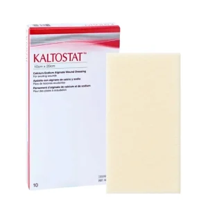 Apósito de Alginato de Calcio Kaltostat 10x20 cm – Alta absorción y curación natural.