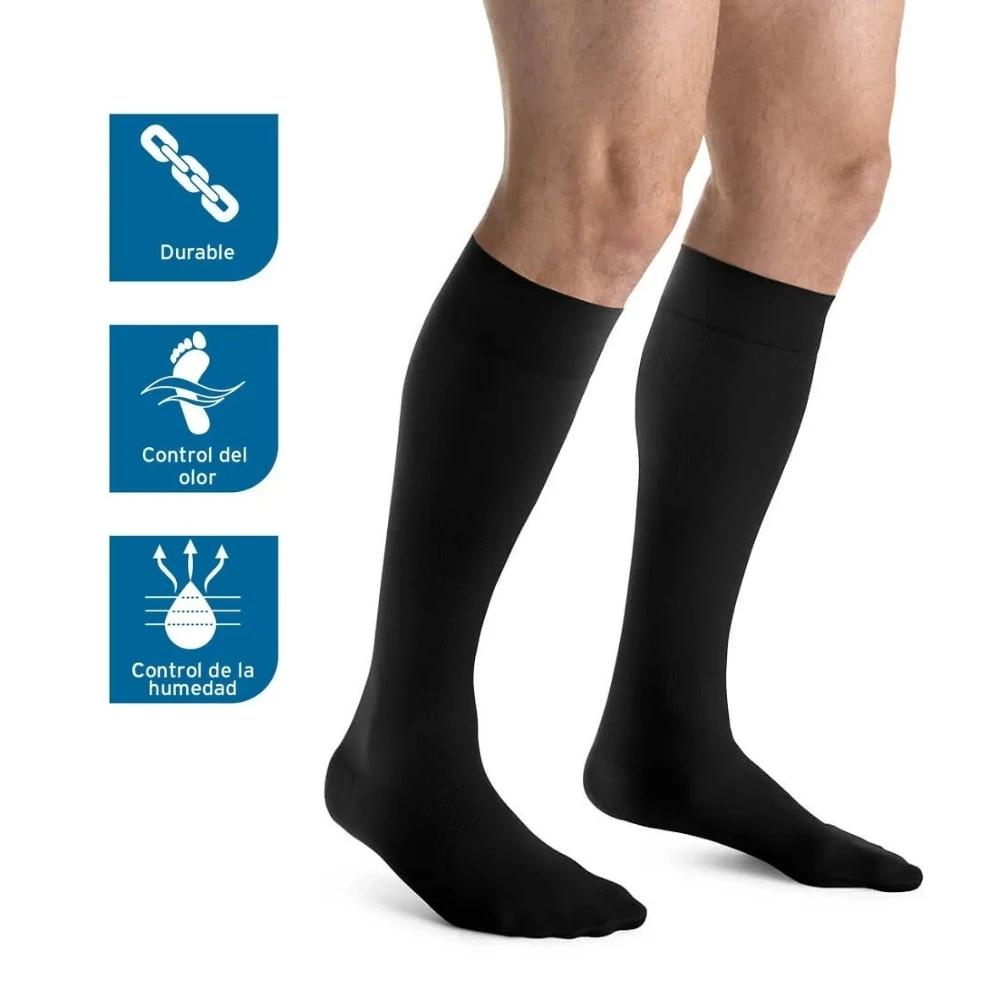 Calcetas de compresión JOBST Formen para hombre, color negro, con control de olor, humedad y alta durabilidad