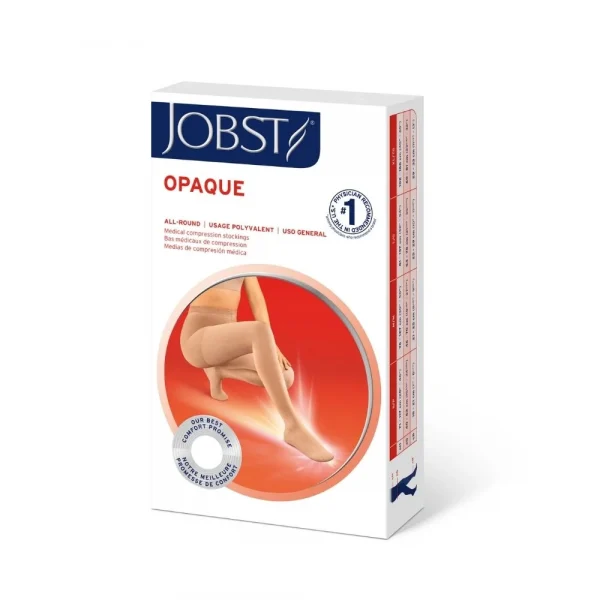 Medias de compresión JOBST Opaque 20-30 mmHg en color beige/Natural, ideales para mejorar la circulación y tratar varices.
