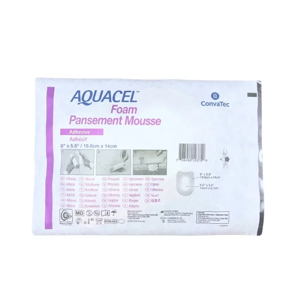 Apósito Aquacel Foam Heel 19.8x14 cm – Cuidado especializado para heridas en el talón.