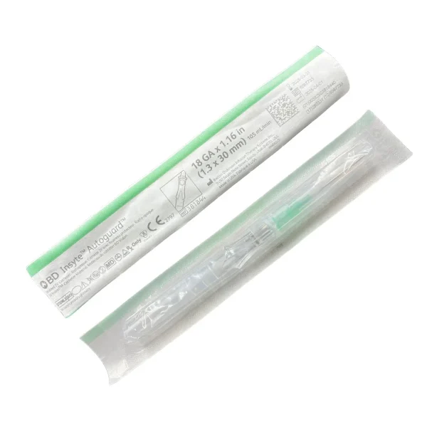 Catéter Insyte Autoguard 18G x 30 mm con aguja retráctil – BD
