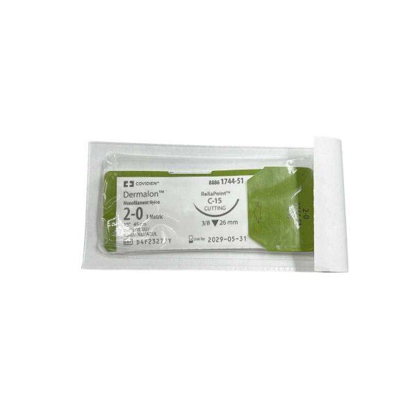 Dermalon 2-0 45cm C-15 3/8 26mm Cuticular C/36...