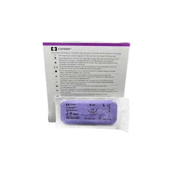 Polysorb 2-0 Vio 75cm V-20 1/2 26mm Ahusada C/36...