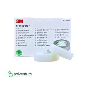 Transpore 1/2” Caja con 24 Rollos Cinta Plástica 3M 1527-0