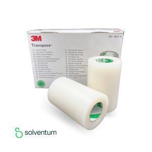 Transpore 3” Caja con 4 Rollos Cinta Plástica 3M 1527-3