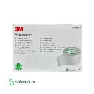 Cinta Micropore Blanca 3M 2.5 cm (1”) Caja con 12 Rollos Ref. 1530-1