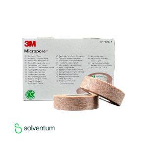 Cinta Micropore Color Piel 3M 1.25 cm (1/2”) Caja con 24 Rollos Ref. 1533-0